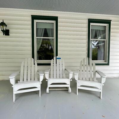 Lot 127 - 3 Wood Adirondack Chairs