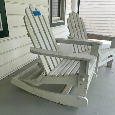 Lot 127 - 3 Wood Adirondack Chairs