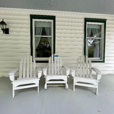 Lot 127 - 3 Wood Adirondack Chairs