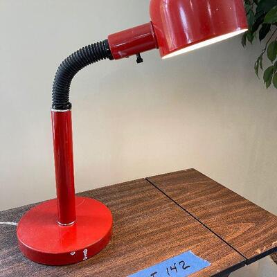 Lot 142 - Vintage Side Cart and Lamp