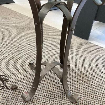 Lot 144 - Side Table and Lamp 