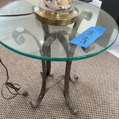 Lot 144 - Side Table and Lamp 