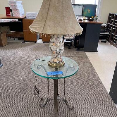 Lot 144 - Side Table and Lamp 