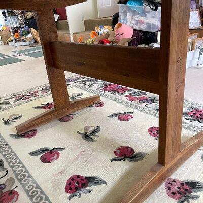 Lot 145 - Oval Kitchen Table and Rug