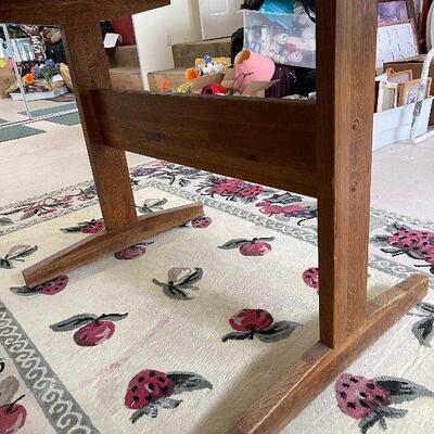 Lot 145 - Oval Kitchen Table and Rug