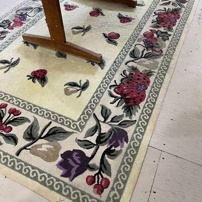 Lot 145 - Oval Kitchen Table and Rug