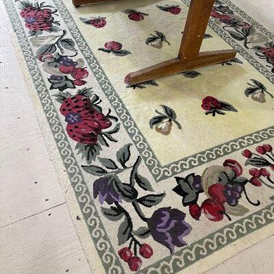 Lot 145 - Oval Kitchen Table and Rug