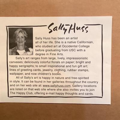 K - 1260  Beautiful Signed Acrylic ( ?) Painting by Sally Huss â€œ La Jolla Cove â€œ 