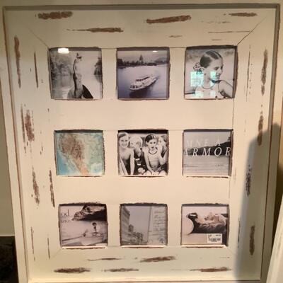 O - 1261  Pair of White Washed Picture Frames 