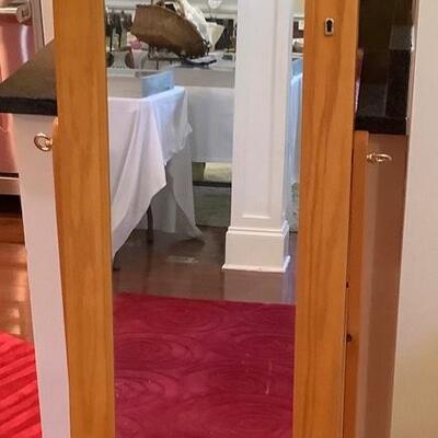 K - 1285. Gold & Silver Safekeeper Dressing Mirror Jewelry Cabinet by Lori Greiner