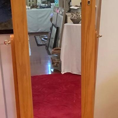 K - 1285. Gold & Silver Safekeeper Dressing Mirror Jewelry Cabinet by Lori Greiner