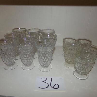 LOT 36  VINTAGE FOSTORIA GLASSES