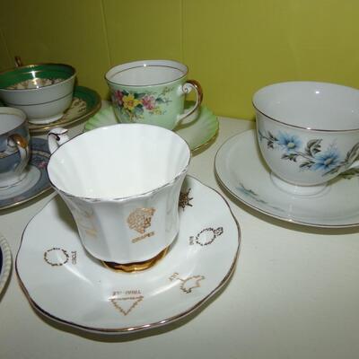 LOT 80  BONE CHINA CUPS AND SAUCERS