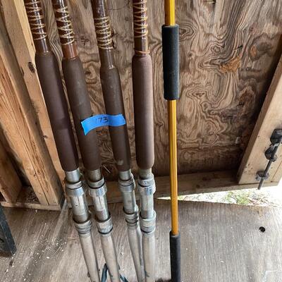 Lot 173 - Boat Rods and Gaff