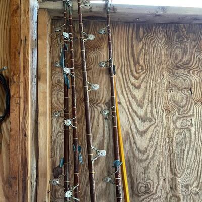 Lot 173 - Boat Rods and Gaff