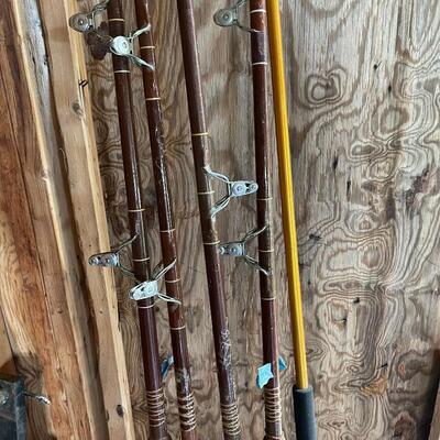 Lot 173 - Boat Rods and Gaff