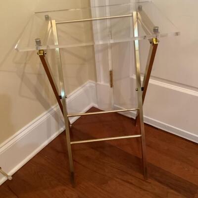 N - 1272. Glass & Brass Table 