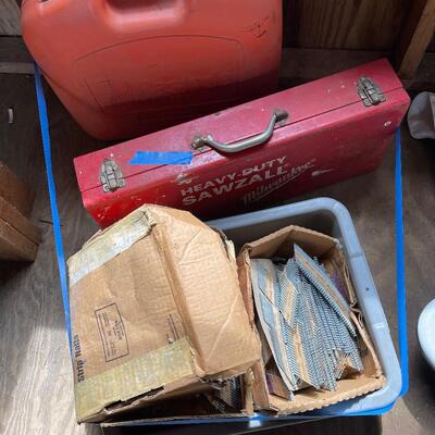 Lot 185 - Nail Gun, Nails and Sawzall