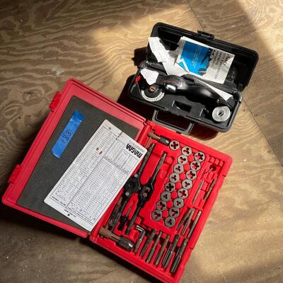 Lot 188 - Label Maker, Tape Writer and Tap & Die Set