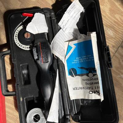 Lot 188 - Label Maker, Tape Writer and Tap & Die Set