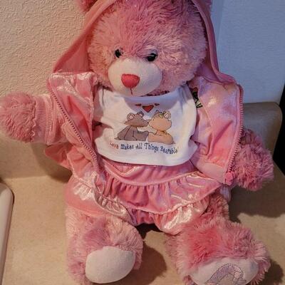 Lot 111: Pre Owned BUILD A BEAR Plush Pink Bear 