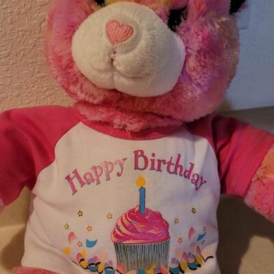 Lot 114: Pre Owned BUILD A BEAR Happy Birthday Plush Bear 