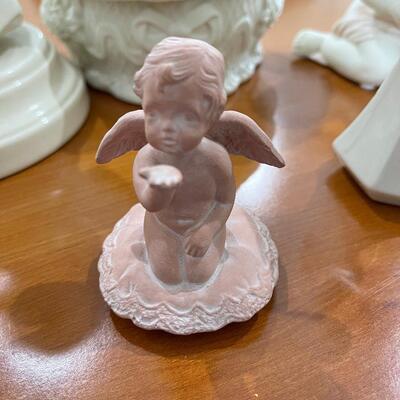 Lot 214 - Angels, Candlesticks and Music Box 