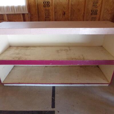 LOT 64  WORK BENCH WITH SHELVING