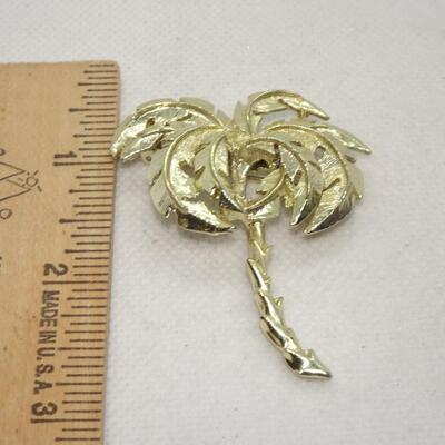 Tropical Palm Tree Brooch 