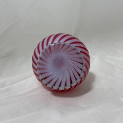 [3] VINTAGE | Cranberry Opal Swirl | L G Wright | Sugar Shaker