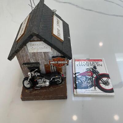 Lot 229 - Harley-Davidson Bird House and Book