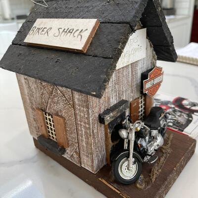 Lot 229 - Harley-Davidson Bird House and Book