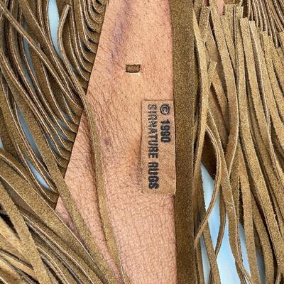 Lot 232 - Genuine Leather Fringe Vest and Pants