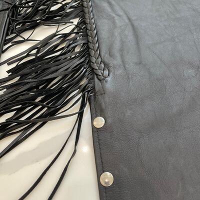 Lot 232 - Genuine Leather Fringe Vest and Pants