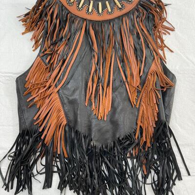 Lot 246 - Harley-Davidson and Tribe America Leather Vests