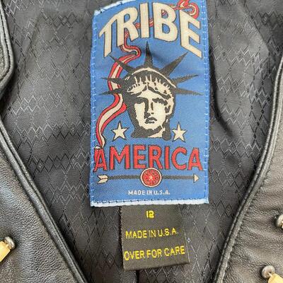 Lot 246 - Harley-Davidson and Tribe America Leather Vests