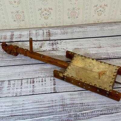 Primitive Folk Art Carved Wood String Instrument 