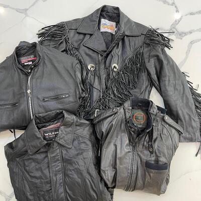 Lot 251 - Leather Coats