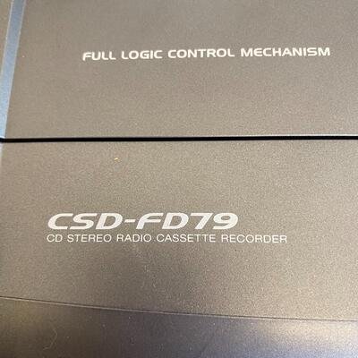 Portable Stereo System Boom Box by AIWA model #CSD-FD79
