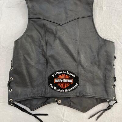 Lot 253 - Leather Vests - One with Harley-Davidson Patch
