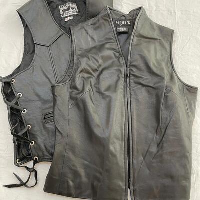 Lot 253 - Leather Vests - One with Harley-Davidson Patch