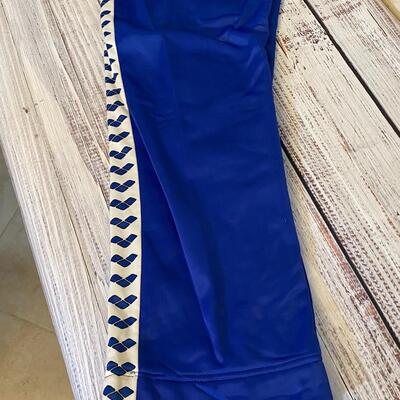 vintage arena tracksuit electric blue & white 2 piece size large 1980's