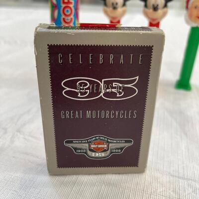 Lot 254 - Harley-Davidson Cards, PEZ Dispenser and Kaleidoscope