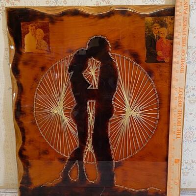 Retro Couples Lovers String Art Wall Hanging