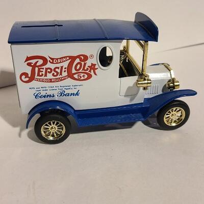 5 1/2" L Pepsi Die-cast Coin Bank -Item# 415