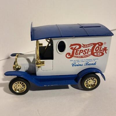 5 1/2" L Pepsi Die-cast Coin Bank -Item# 415