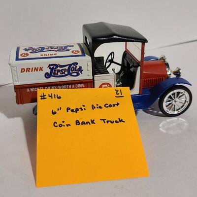 6" L Pepsi Die-cast Coin Bank -Item# 416