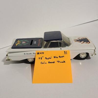 8 1/2" L Pepsi Die-cast Coin Bank -Item# 419