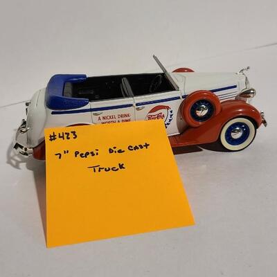 7"L Pepsi Die-cast Coin Bank -Item# 423
