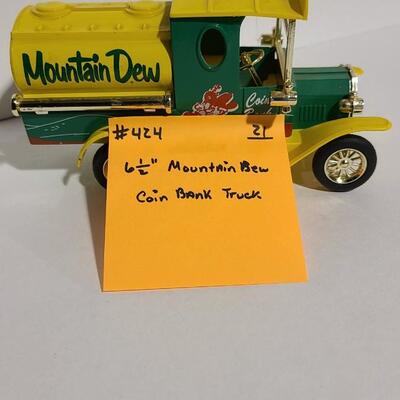 6 1/2"L Mountain Dew Coin Bank -Item# 424